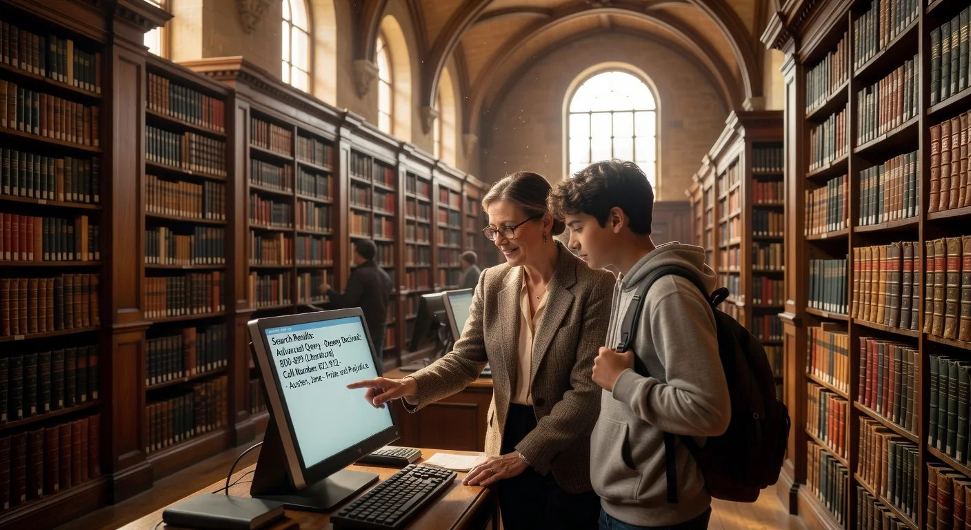 A helpful guide assisting a student in navigating learning resources with ease and support